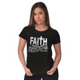 thumbnail image 4 of Faith Takes Courage Religious Womens Slim Fit Graphic Tee Brisco Brands S, 4 of 5