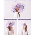 thumbnail image 2 of Women Organza Hats Two Wear Ways,Hat Flower Can Be Used As a Headwear, 2 of 6