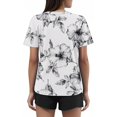 thumbnail image 4 of WZXFASHION Hauts d'Été pour Femmes 2025 Col Rond Manches Courtes T-Shirts Blouses Décontractées T-Shirts Imprimés Mignons Tenues Amples Tendance Liquidation T-shirt Manches Courtes pour Femmes, 4 of 6