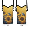 thumbnail image 6 of SEANATIVE Mini Crossbody Cellphone Purse Bag with Shoulder Strap Neoprene Water-Resistant Small Shoulder Bag Portable Phone Sleeve Case for Women Men, 8 x 4 inch, Sunflower Bird Yellow, 6 of 7