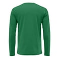 thumbnail image 7 of Dresfit Thermal Shirts Mens Solid Color Big and Tall Tops 2025 Loose Fit Long Sleeve Crew Neck Baseball Shirt Fall Stretch Slim Fit Button Fashion Green M, 7 of 7