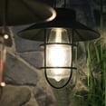 thumbnail image 4 of Solar Lantern Lamp Outdoor Hanging Tent Lamp Waterproof Vintage Metal Solar Lights with Tungsten Bulb for Patio Garden Decor New, 4 of 9