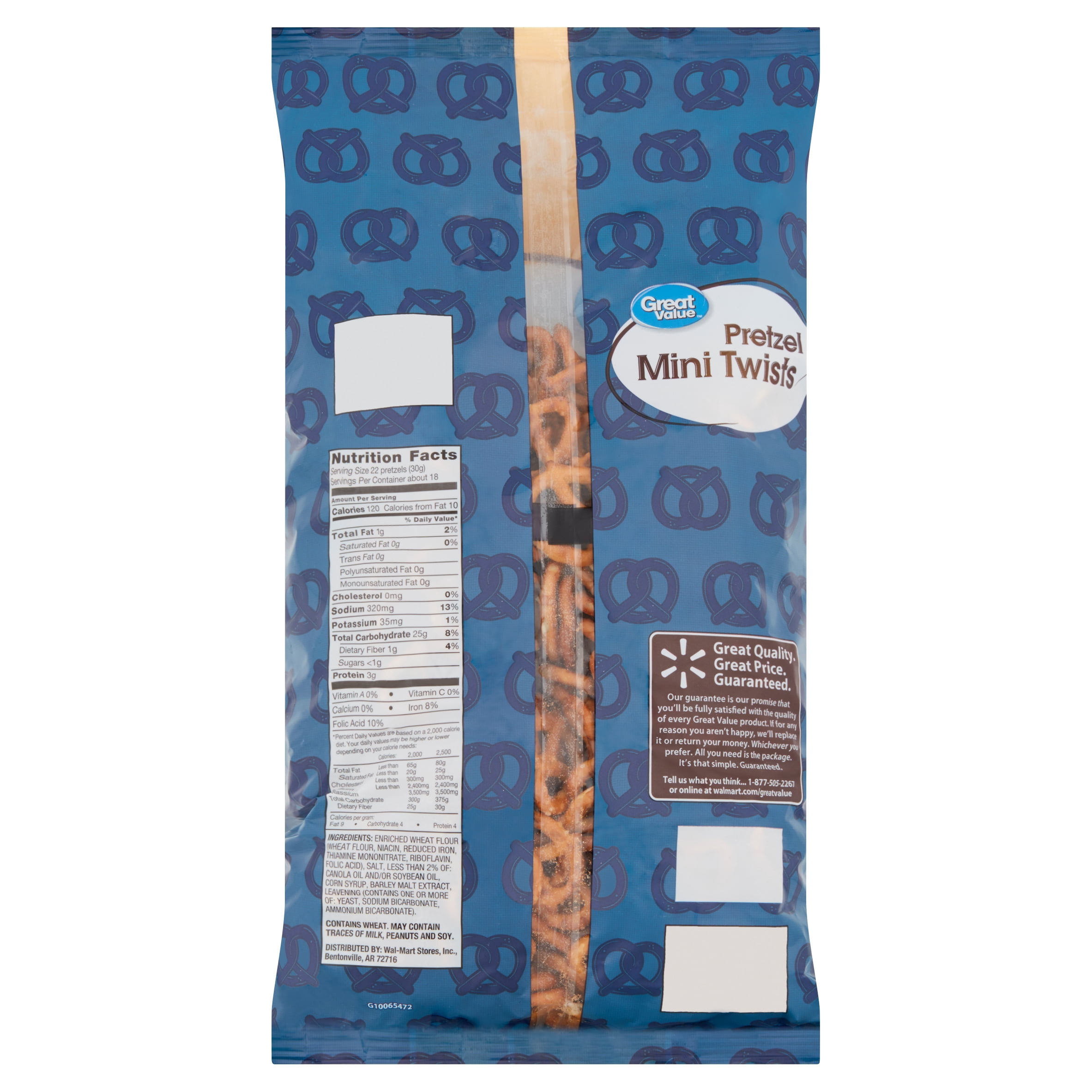 Great Value Tiny Pretzel Twists Low Fat 20 oz