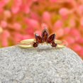 thumbnail image 3 of Marquise Red Garnet Wedding Ring, Garnet Matching Band Ring, Garnet Stacking Ring, Promise Ring, Garnet Anniversary Ring ,Stack Wedding band, 3 of 6