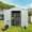 White, variant on Seizeen 8' x 4' Outdoor Metal Storage Shed, Garden Tools Shed with Pad-lockable Sliding Doors, Patio Storage Shed for Gardening Tools, Trash Can, Lawn Mower, Bike, White