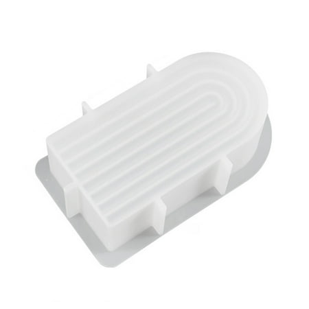 

Jocestyle Silicone Cake Mold Non-Toxic U-Shaped for Abstract Architectural Decorations (B)