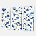 thumbnail image 3 of Designart ' Blue Wildflowers With Green Leaves On White ' Traditional Canvas Wall Art Print, 3 of 3