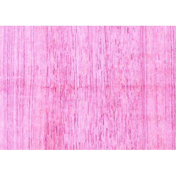 Ahgly Company Indoor Rectangle Solid Pink Modern Area Rugs, 2' x 3'