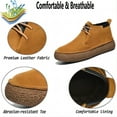 thumbnail image 3 of Men's Casual Boots Leather Suede Non-slip for Walking Camping Comfort Outdoor Classic Chukka Shoes Brown 12 US, 3 of 7