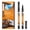 Brown, variant on Waterproof Smudge-Proof 4 Color Eyeliner Pencil for Cat Eye Goth Halloween Makeup Colorful High-Pigment Eye & Lip Crayon Face Paint Pearl Gloss Finish Punk Gothic Look