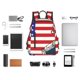 thumbnail image 4 of Balery American Astronaut Runs Forward Mochila ligera para hombre y mujer: duradera e impermeable, ideal para la escuela, el trabajo, viajes y uso diario., 4 of 7