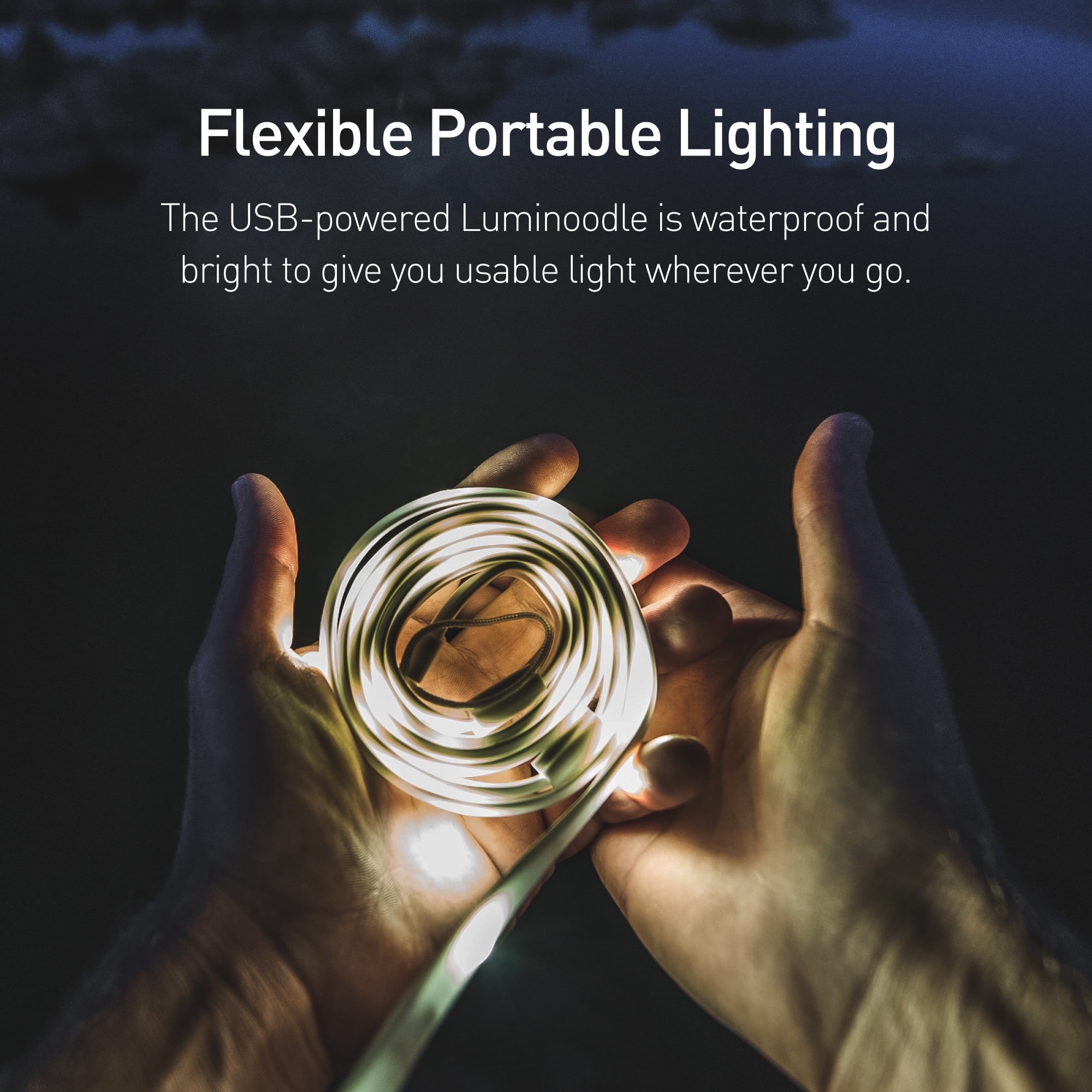 Power Practical Luminoodle, Portable LED Light Rope and Lantern