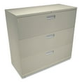 thumbnail image 3 of HON 3 Drawers Lateral Lockable Filing Cabinet, Putty, 3 of 4