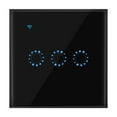 thumbnail image 2 of Smart Life Wifi Voice Touch On / Off 1/2/3 Gang Wall Light Switch Work Home Glass Panel Backlight ,Long Service Life, 2 of 6