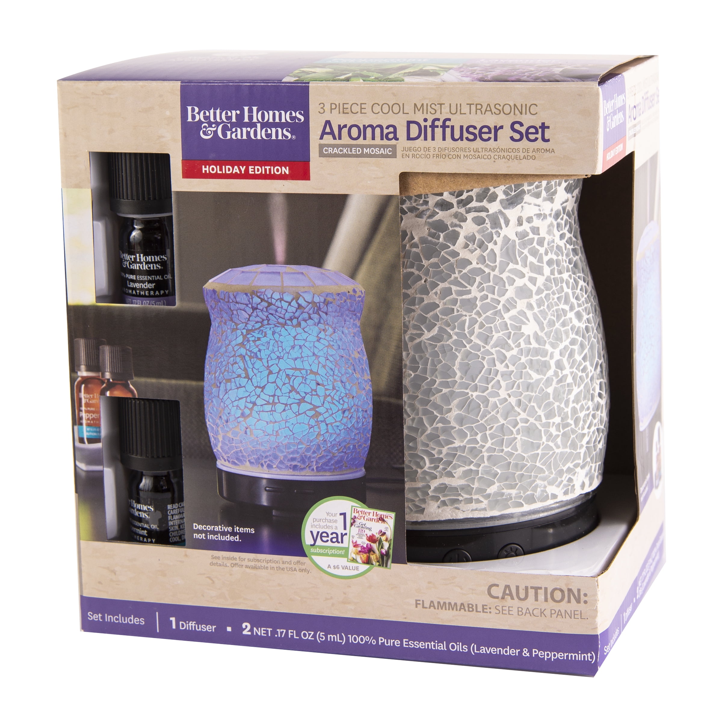 Better Homes & Gardens 3 Piece 100 mL Cool Mist Ultrasonic Aroma