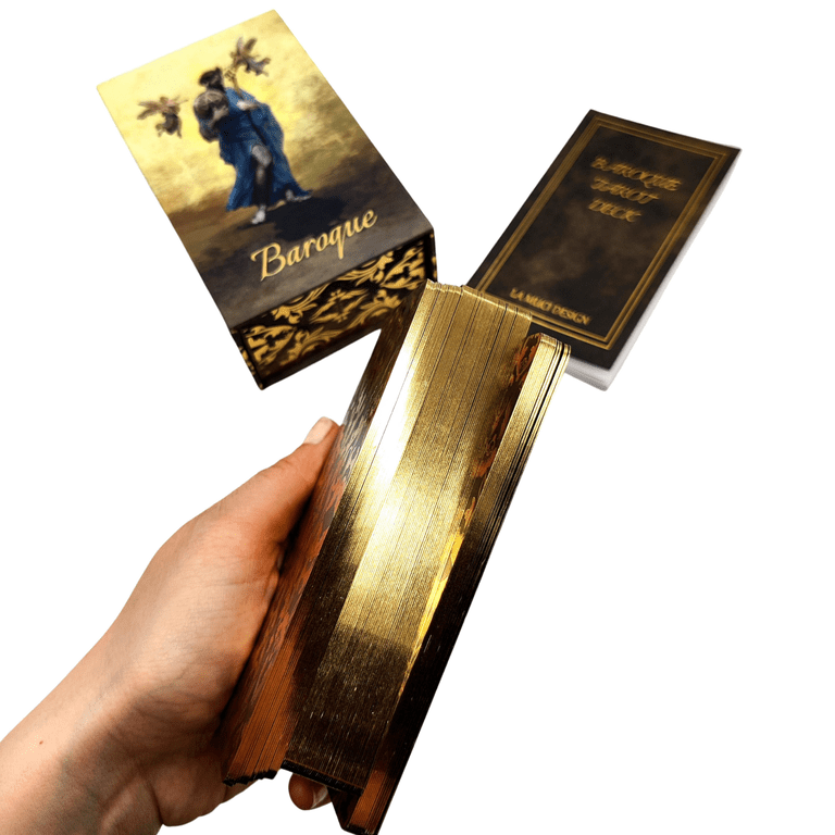 La Muci Baroque Gold Foil Tarot Deck Cards with Guide book for