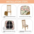 thumbnail image 4 of Pioneer Flower Floral Print Pattern Seat Covers for Dining Room Chairs Set Of 4,Stretch Printed Washable Chair Seat Cover with Elastic Ties and Button,Removable Waterproof Couch Cushion Covers, 4 of 6