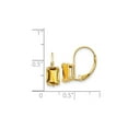 thumbnail image 2 of 14K Yellow Gold 1.90 Carat (Ctw) Emerald Cut Citrine Leverback Earrings for Women, 2 of 5