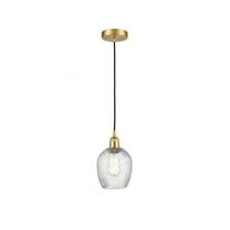 616-1P-SG-G292 Innovations Lighting Salina - 1 Light Cord Hung Mini Pendant In Industrial Style-9.75 Inches Tall and 5 Inches Wide-Satin Gold