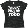 thumbnail image 3 of Inktastic Man Vs Food Women's T-Shirt, 3 of 5