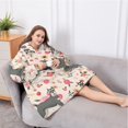 thumbnail image 5 of Oversized Wearable Blanket Hoodie,Schnauzer Dog and Flower Floral Sherpa Blanket Hoodie with Super Pockets,Super Warm Fuzzy Pullover for Women & Men, 5 of 6