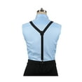 thumbnail image 7 of INSPIRE CHIC Unisex Y Shape Elastic Shoulder Strap Adjustable Bow Tie Suspender Set Black Height below 5.3 feet, 7 of 7