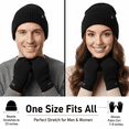 thumbnail image 4 of Gilbin Winter Beanie Hat & Glove Set for Men and Women, for Cold Weather Black, 4 of 9