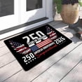 thumbnail image 4 of 250 Anniversary USA Door Mat, 23x16 Inch Patriotic Vintage Flags Stars Anniversary Red Washable Low Profile Back Doormat USA 250th Anniversary Merchandise Entrance Decor, 4 of 5