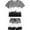 00-Grey383, variant on Summer Boys Outfits Color Block Short Sleeve T-Shirt Shorts Set, 2-Piece, Sizes 2-14