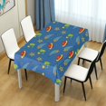thumbnail image 4 of Yayeee Tablecloths 60" x 120" Rectangle Wrinkle Resistant Party Table Cover, Blue Cartoon Galaxy, 4 of 8