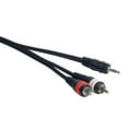 thumbnail image 1 of 15 ft. Mini Plug to Stereo RCA Cable Black Color Mini Cord, 1 of 1