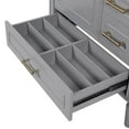 thumbnail image 5 of Resenkos 30" Bathroom Vanity with Ceramic Sink: Soft-Close Door (Built-in Shelf), Deep/Standard/Divider Drawers, Modern, Ample Storage, Gray, 5 of 20