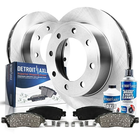 Detroit Axle - Front Brake Kit for 2003-2008 Dodge Ram 2500 3500 Disc Brake Rotors Ceramic Brakes Pads 2004 2005 2006 2007 Replacement: 13.91" Rotor