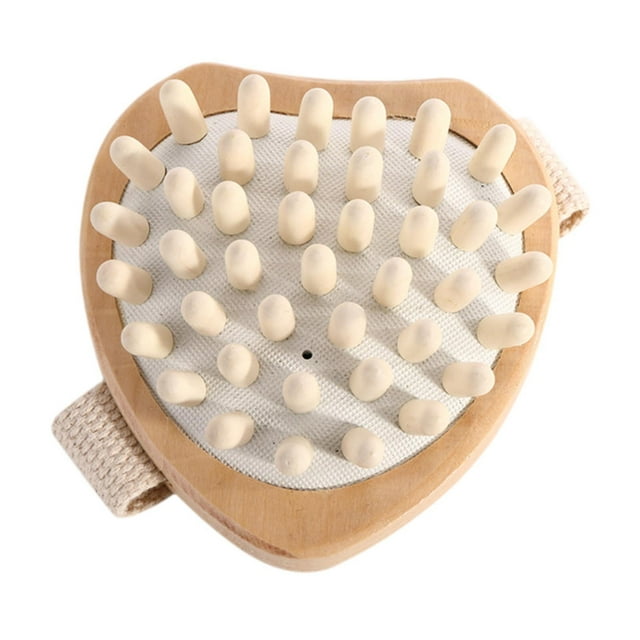 Cepillo corporal de masaje de madera, cepillo masajeador corporal, herramienta multifuncional Manual, relajante muscular en forma de corazón para
