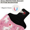 thumbnail image 3 of Haosy White Dogs on Pink Grass Golf Mallet Putter Cover Strong Magnetic Leather Golf Club Headcover Closure, 3 of 7