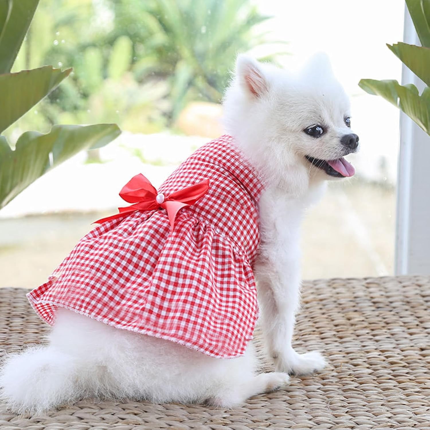 XiHAMA Dog Dresses, Fashion Pet Dog Clothes, Striped Mesh Puppy Dogs Princess Dresses