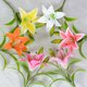 thumbnail image 4 of Xiao Hua Juego de 5 flores de lirio artificiales con un toque realista, ideal para bodas, fiestas, jardines y decoración de oficinas. Flores de lirio artificiales, color rosa claro., 4 of 5