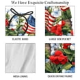 thumbnail image 4 of luoweisi Men's Beach Shorts Quick Dry Swim Trunks with Mesh Lining American Flag and Plants XL, 4 of 5