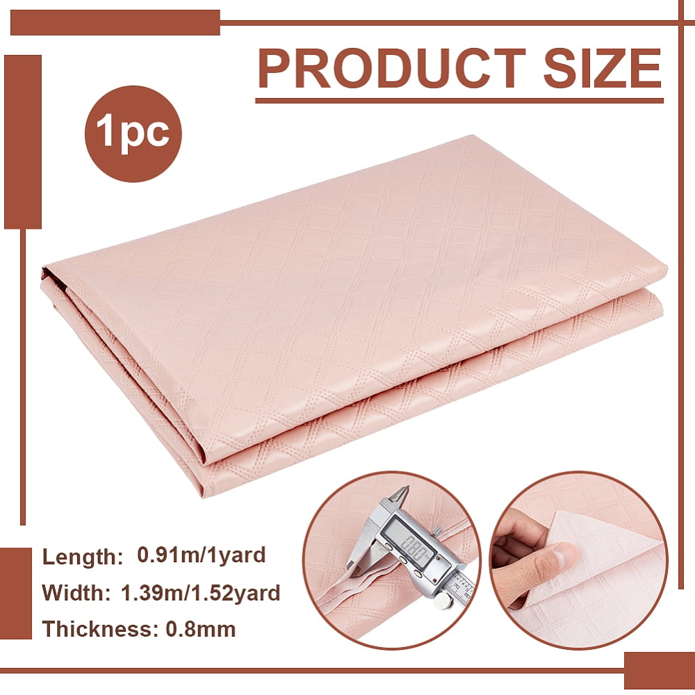 Rhombus Pattern PVC Leather Fabric Handbags Soft Bags Sofa Accessories Pink 1390x0.8mm