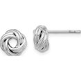 thumbnail image 1 of Sterling Silver Rhodium Plated Love Knot Post Earrings (7.97 X 4.43) Made In Thailand qe14936, 1 of 5