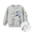 thumbnail image 2 of CONFREE Toddler Boys Sweatshirt Long Sleeve Boys Pullover Sweatshirt Cartoon Dinosaur Soft Fall Winter Clothes Shirts, 2 of 9