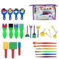 thumbnail image 1 of 26 PCS Creative Set Kids Early Learning Sponge Painting DIY Graffit Brushes Set, 1 of 9