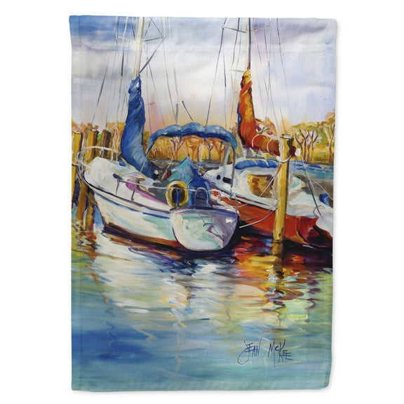 Carolines Treasures JMK1158CHF Mississippi Sailboats Flag Canvas House Size  Large multicolor