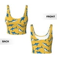 thumbnail image 5 of Picia Shark Print Sports Bra for Women,Padded Strappy Sports Bras Medium Support Yoga Bra with Removable Cups,Running Yoga Bra-X-Large, 5 of 9