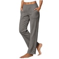 thumbnail image 2 of Sunnin Women's High Waist Straight Leg Pants Solid Color Elastic Waist Pull On Trousers with Pockets, 2 of 6