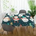 thumbnail image 6 of 60"x120" Christmas Snowman Tablecloth, Waterproof Washable Polyester Square Table Cover, Durable Tablecloth for Kitchen Dining Table Party Decor, 6 of 7