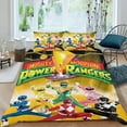 thumbnail image 2 of Mighty Morphin Power Rangers Comforter Set 3 Piece Bedding Set Cute Duvet Cover Sets Super Soft Teens Bedding Set Kids Bedroom Gifts,1 Duvet Cover with 2 Pillowcases Full, 2 of 6