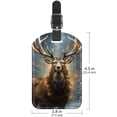 thumbnail image 6 of Square 2Pack PU Leather Christmas Elk Cruise Luggage Tag with Privacy Cover and Name ID Tag for Travel Handbags Backpacks Luggage Tags, 6 of 6