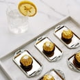 thumbnail image 3 of BalsaCircle 12 Silver 4" Metallic Mini Rectangle Trays Favor Holders, 3 of 8