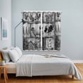 thumbnail image 3 of Black White Animals Kitchen Curtains Window Panels, Cow Rooster Trees Vintage Art Insulated Window Treatment Curtain, Grommet Curtains for Bedroom/Living Room/Bathroom, 2 Piece 52"Wx84"L, 3 of 8